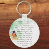 Love Natuur Inspirerend Poem Trees Kilmer Sleutelhanger (Voorkant)