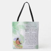 Love Natuur Inspirerend Poem Trees Kilmer Tote Bag (Voorkant)