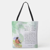 Love Natuur Inspirerend Poem Trees Kilmer Tote Bag (Achterkant)