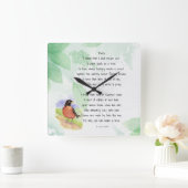 Love Natuur Inspirerend Poem Trees Kilmer Vierkante Klok (Huis)