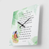 Love Natuur Inspirerend Poem Trees Kilmer Vierkante Klok (Hoek)