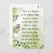 Love Natuur Inspirerend Quote Lord Byron Briefkaart (Voorkant / Achterkant)