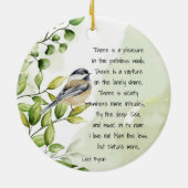 Love Natuur Inspirerend Quote Lord Byron Keramisch Ornament (Achterkant)