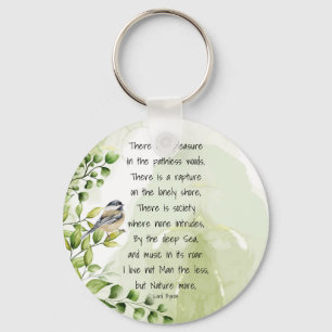 Love Natuur Inspirerend Quote Lord Byron Sleutelhanger