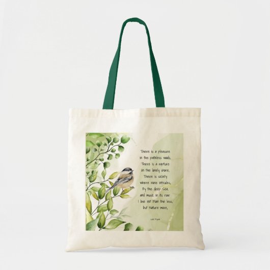 Love Natuur Inspirerend Quote Lord Byron Tote Bag (Voorkant)