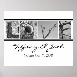 Love:Natuur Wedding Poster met namen en datum