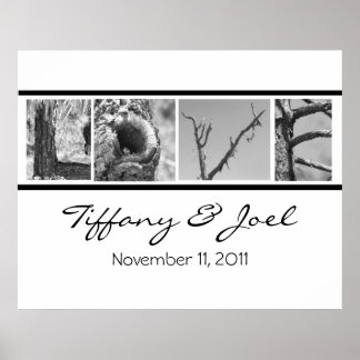 Love:Natuur Wedding Poster met namen en datum