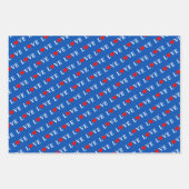 LOVE Navy Blue Green Paars Inpakpapier Vel (Voorkant)