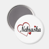 Love Nebraska Hearts Magneet (Voorkant / Achterkant)