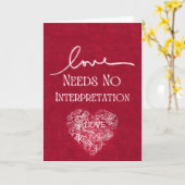 Love Needs No Interpretation Kaart (Gele Bloem)