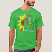 Love Needs No Words Autism Awareness Sunflower Kin