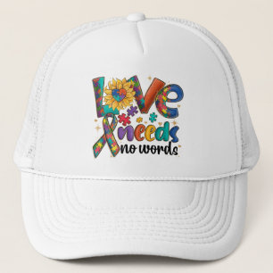 Love Needs No Words Autism Trucker Pet
