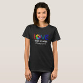 Love Needs No Words Paraprofessional Autism Awaren T-shirt (Voorkant volledig)