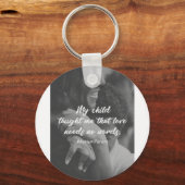 Love Needs No Words Support Autism Sleutelhanger (Voorkant)