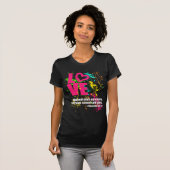 Love Neon Bright Colors Christelijk Women's Shirt (Voorkant volledig)