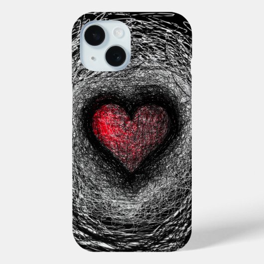 Love Nest Heart Scratch iPhone Case (Achterkant)