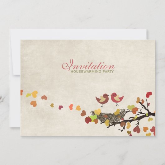 Love Nest - Housewarming Party Invitation Kaart (Voorkant)