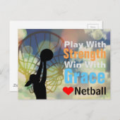 Love Netball Motivatie Quote Briefkaart (Voorkant / Achterkant)