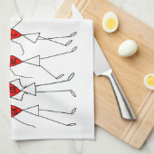 Love Netball Positions Heart Design Theedoek (Quarter Fold)