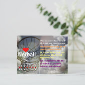 Love Netball Theme en Inspirerend Quote Briefkaart (Staand voorkant)
