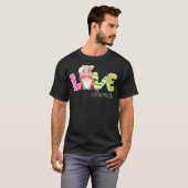 Love Neurse Easter Bunny Stethoscoop moederdag T-shirt (Voorkant volledig)