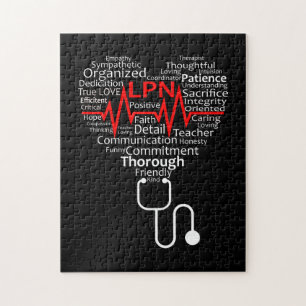 Love Neurse Heartbeat in Heart Nursing Legpuzzel