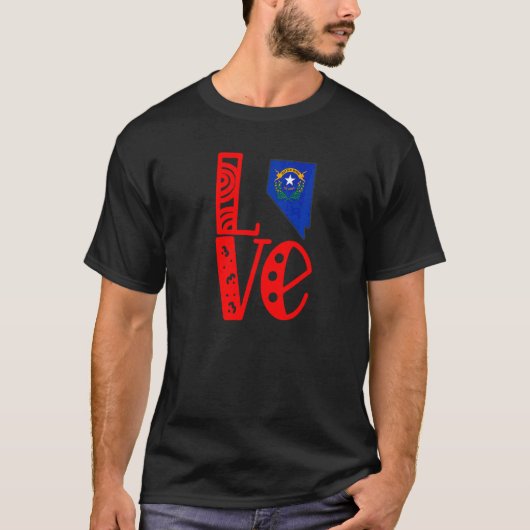 Love Nevada in Block Letters T-shirt (Voorkant)