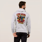 Love Never Dies – Retro Zombie Horror Pin-Up Hoodie (Achterkant volledig)