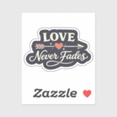 Love Never Fades Right Pointing Matching Couple Sticker (Vel)