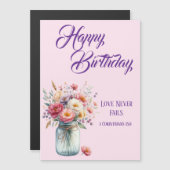 Love Never Fails Christian Birthday Greetings (Voorkant / Achterkant)