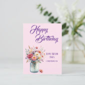 Love Never Fails Christian Birthday Greetings Briefkaart (Staand voorkant)