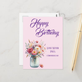 Love Never Fails Christian Birthday Greetings Briefkaart