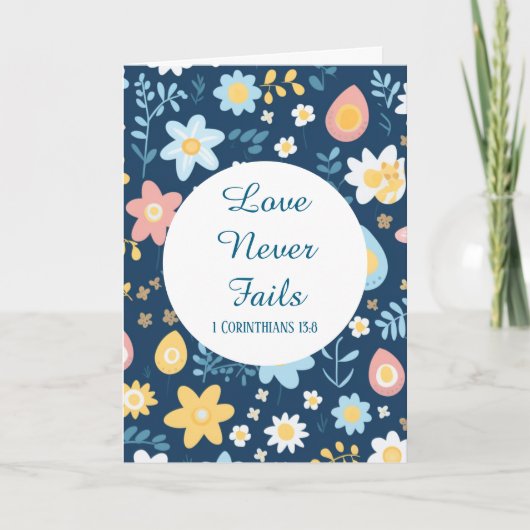 Love Never Fails Greeting Card Kaart (Voorkant)