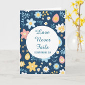 Love Never Fails Greeting Card Kaart (Gele Bloem)