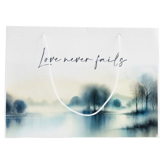 Love never fails groot cadeauzakje (Achterkant)