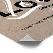 LOVE NEVER FAILS Inspirational Christian Scripture Poster (Hoek)