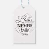 Love Never Fails label Cadeaulabel (Voorkant)