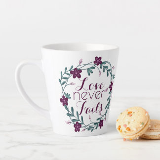 Love Never Fails Latte Mug Latte Mok
