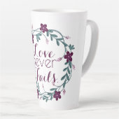 Love Never Fails Latte Mug Latte Mok (Rechterhoek)