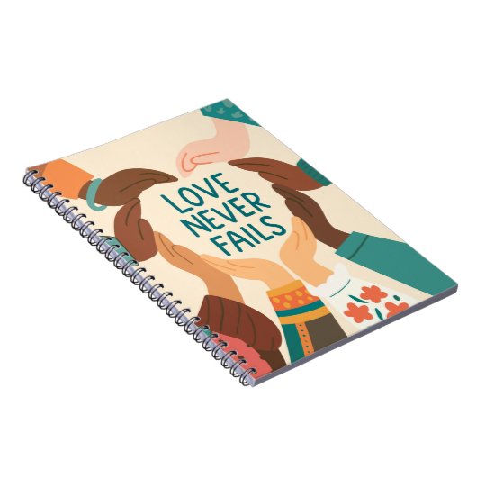  Love Never Fails Notitieboek (Rechterzijde)