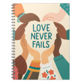  Love Never Fails Notitieboek (Voorkant)