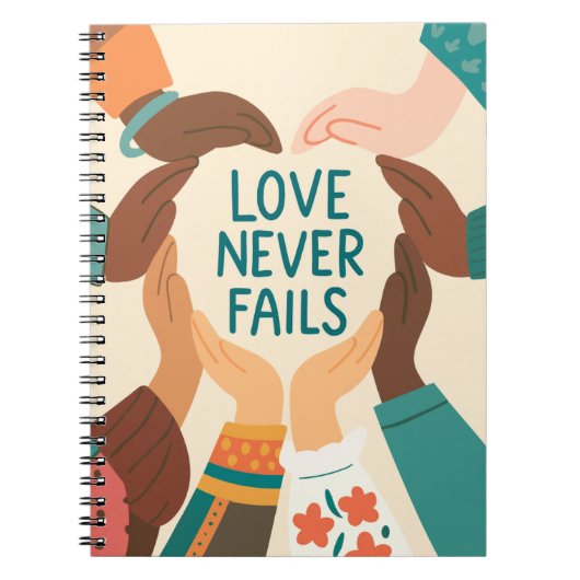  Love Never Fails Notitieboek (Voorkant)