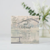 Love Never Fails Photo Wedding Invitation Kaart (Staand voorkant)