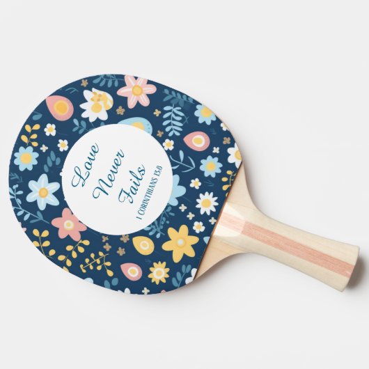 Love Never Fails Ping Pong Paddle Tafeltennisbatje (Zijkant)