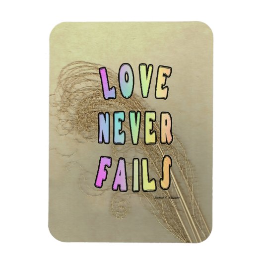 Love Never Fails Refrigerator  Magneet (Verticaal)