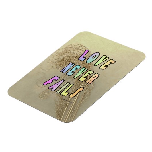 Love Never Fails Refrigerator  Magneet (Linkerzijde)