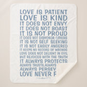 Love Never Fails Sherpa Blanket Deken (Voorkant)