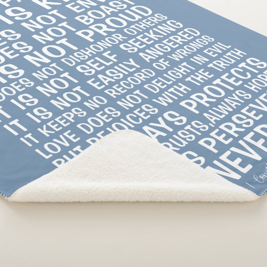 Love Never Fails Sherpa Blanket Deken (3/4)