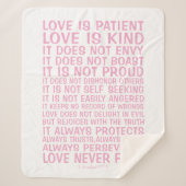 Love Never Fails Sherpa Blanket Deken (Voorkant)