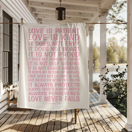 Love Never Fails Sherpa Blanket Deken